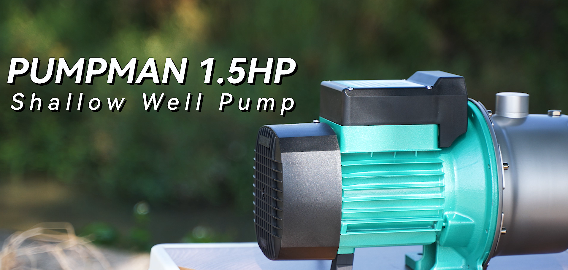 PUMPMAN 1.5HP Shallow Jet Well Pump Portable Garden Pump, 1100GPH